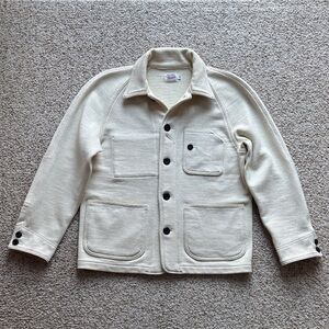 Dehen 1920 Men’s Heritage Heavy Wool Knit Chore Coat Sweater Beige MIUSA Sz M